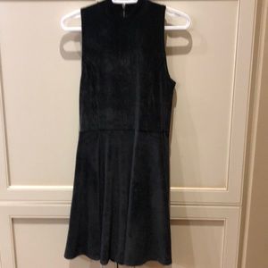 Vans fit and flare black velour dress.